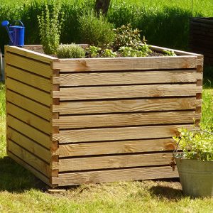 Hochbeet quadratisch aus naturbelassener Lärche