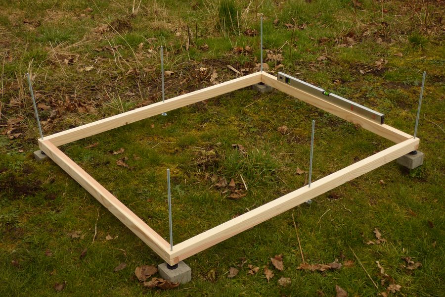Hochbeet erster Ring - Ausrichten