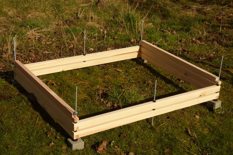 Hochbeet dritter Ring kurze Seiten mit Unterlegscheibe